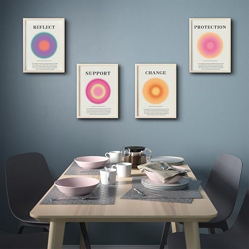 Miniatura 4 de 4 pósteres de aura para habitación, estético, positivo, colorido, aura granulada, citas inspiradoras, lienzo, arte de pared, impresión espiritual,