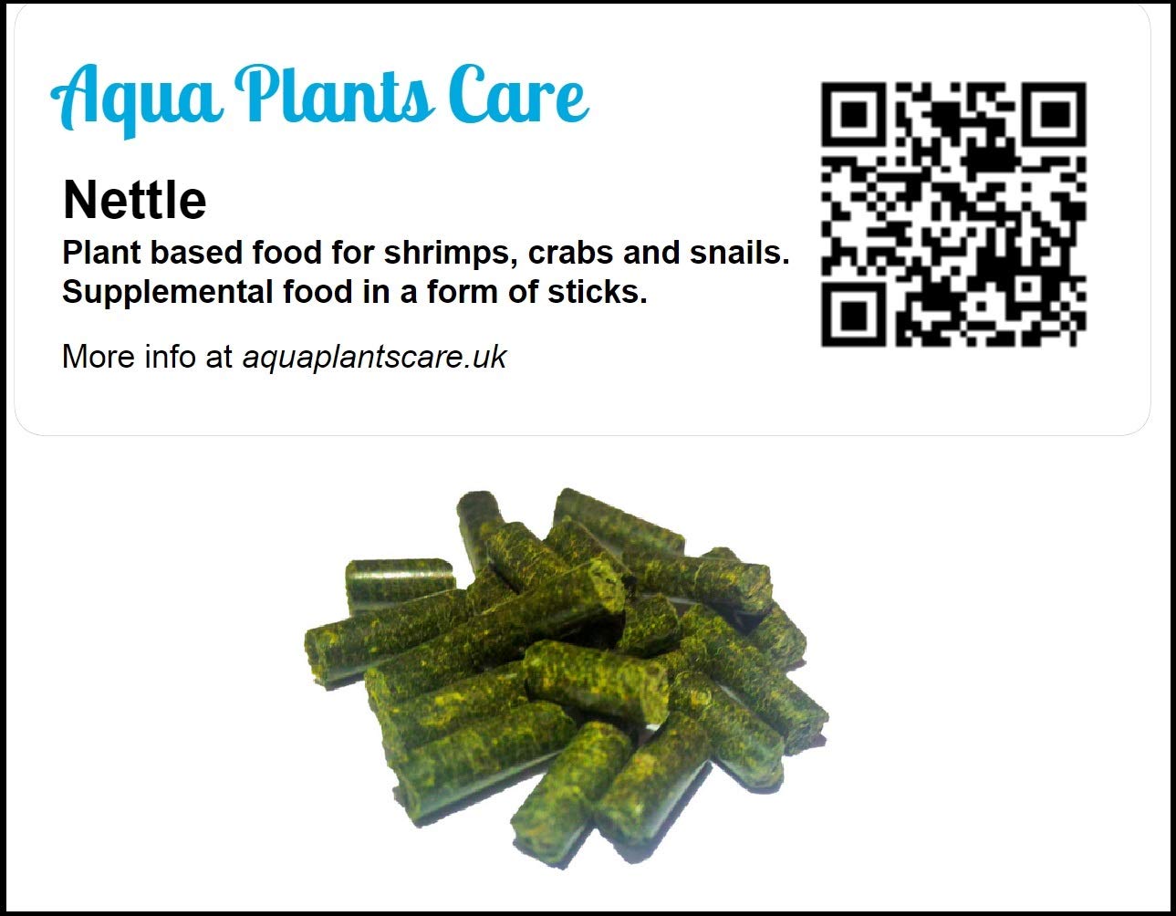 Aqua Plants Care Nettle Natural Premium Food For Shrimps Fish Catfish Snails (30g)