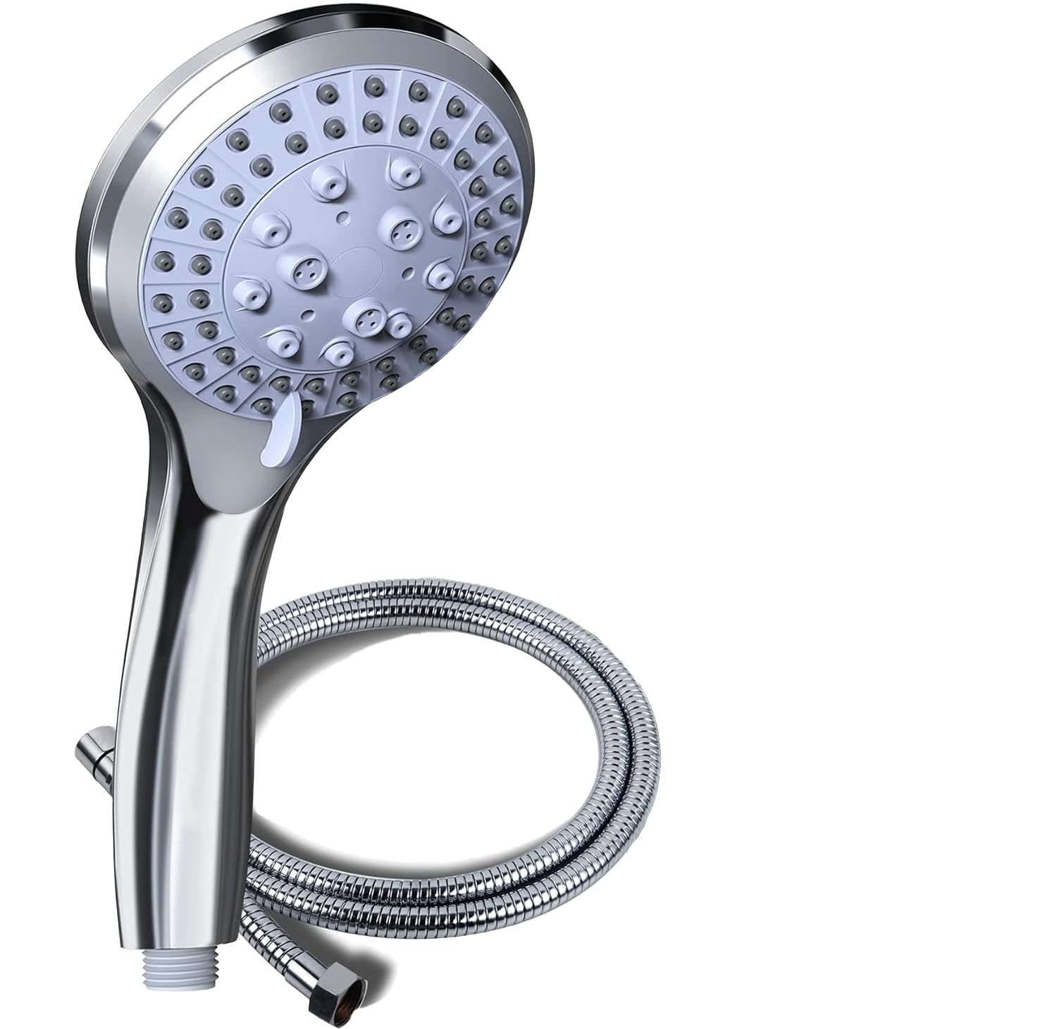 AquaHomeGroup 3 in 1 Faucet Handheld Shower Head, High Pressure Hand Shower Heads, Detachable Showerheads, Double-Sided Shower_Silver (Chrome)