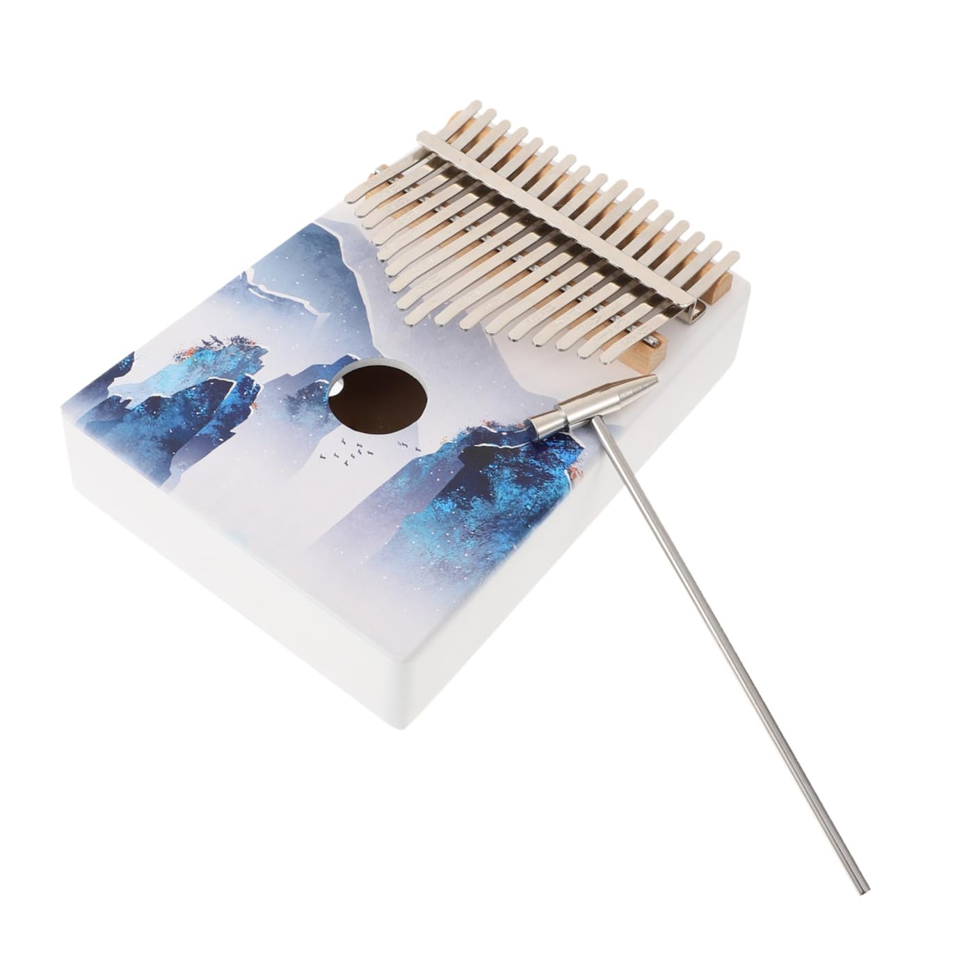 1satz Kalimba Daumenklavier Weißem Kiefernholz Tasten Tragbares Für Anfänger Hochwertiges Musikinstrument Mit Melodischem Erlernen Von Musikstücken