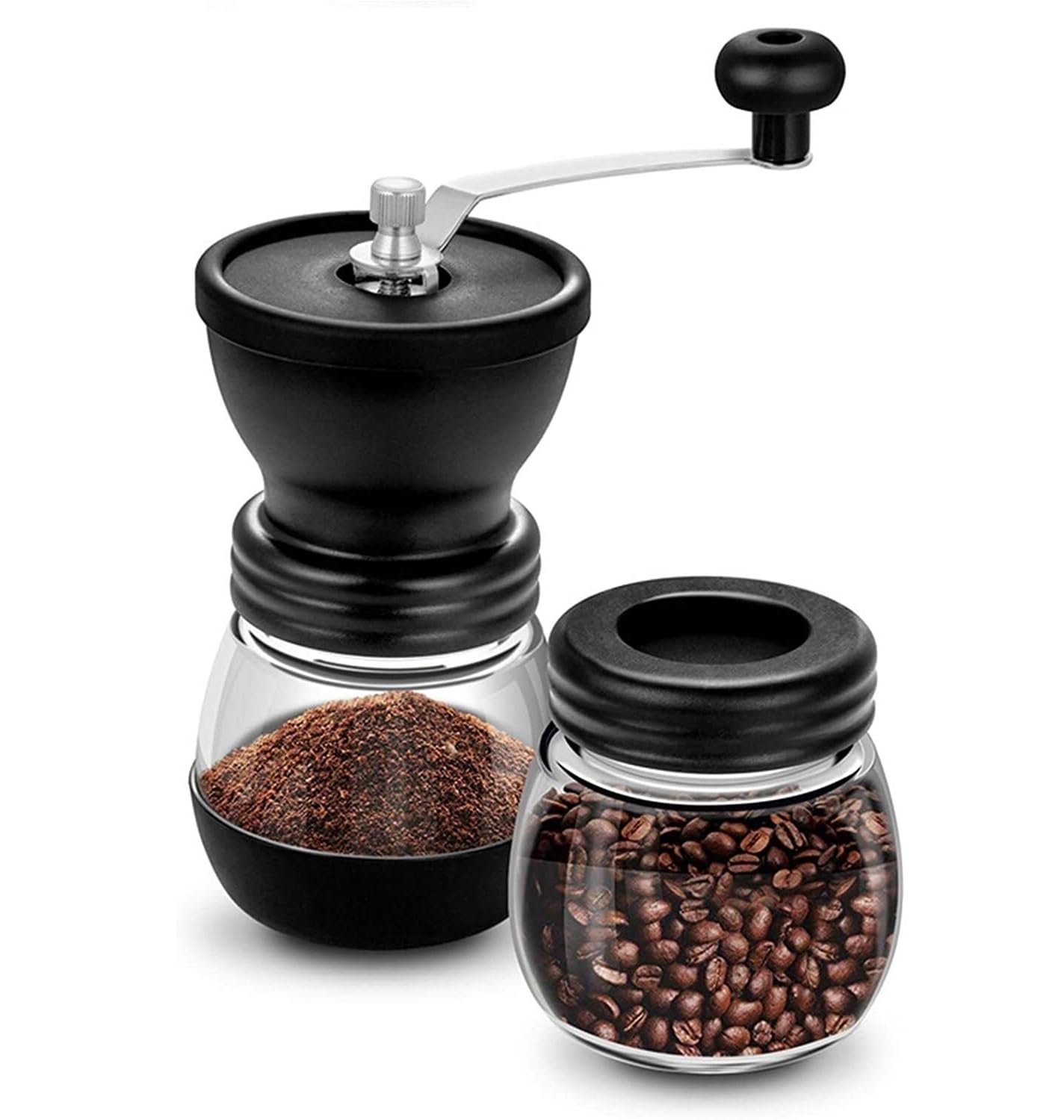 French Press Ręczny Młynek Do Kawy Ziaren Burr Przenośny Dzbanek Kawy