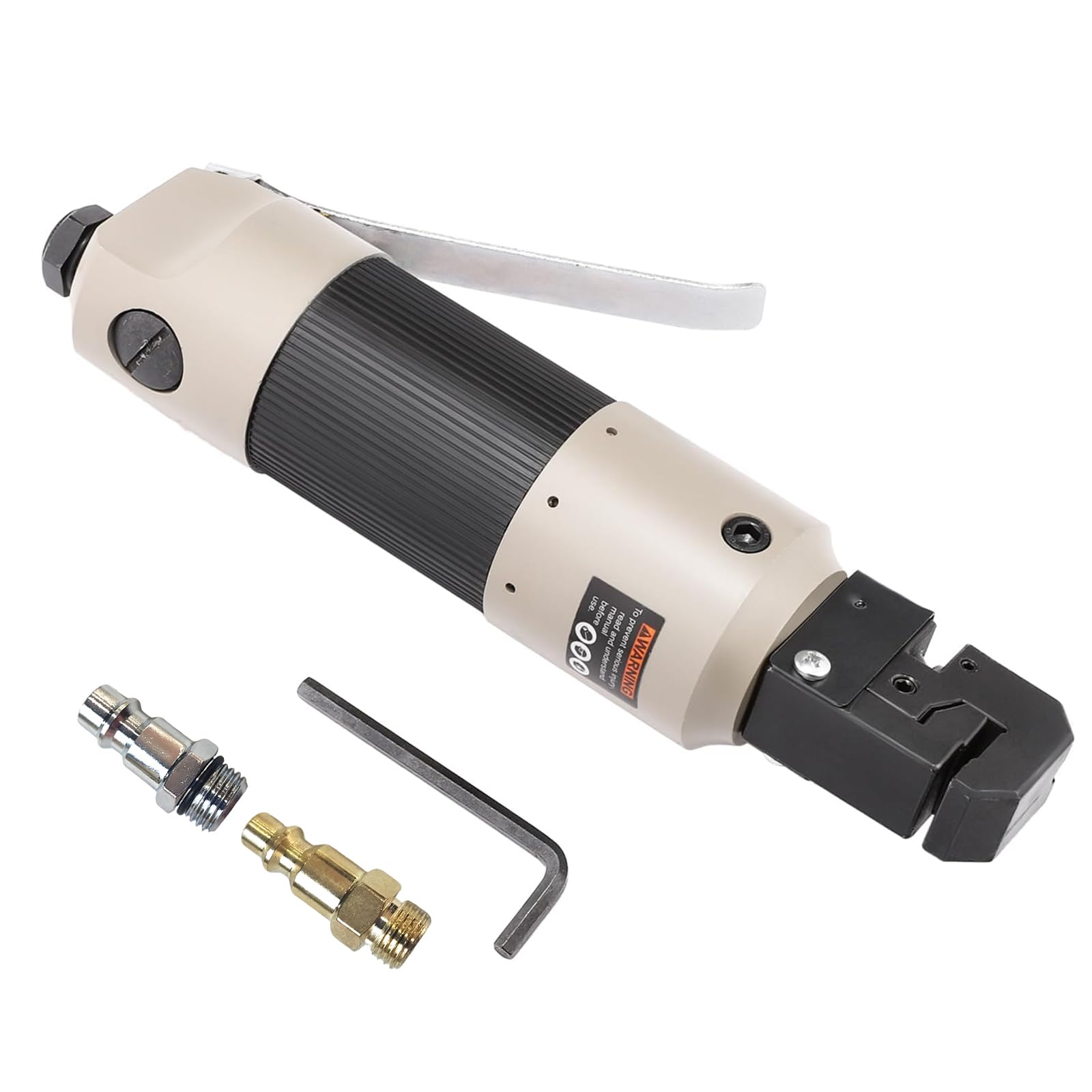FreeTec 2 in 1 Ø5 mm Absetzzange Karosserie, Pneumatisches Loch und Absetzzange, Karosserie Abkantzange Lochzange Blech Blechzange Blechlocher Falzzange zum Lochen und Falzen für Auto Reparatur