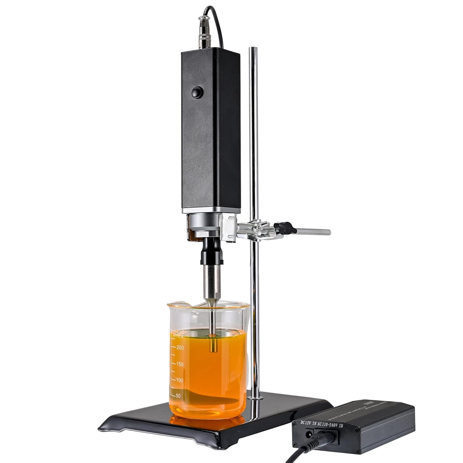 Handheld-Ultraschall-Homogenisator, 500 W, mit Ständer und 6-mm-Sonde, tragbarer Emulgator-Schallgerät-Prozessor-Mixer für Flüssigkeitsmischung und Dispersion