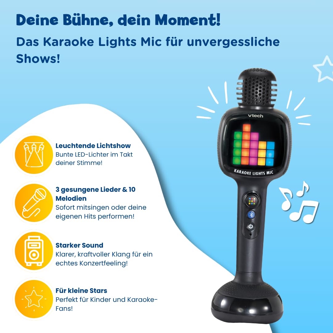 Karaoke Mikrofon mit LED Licht und Effekten - Kinder