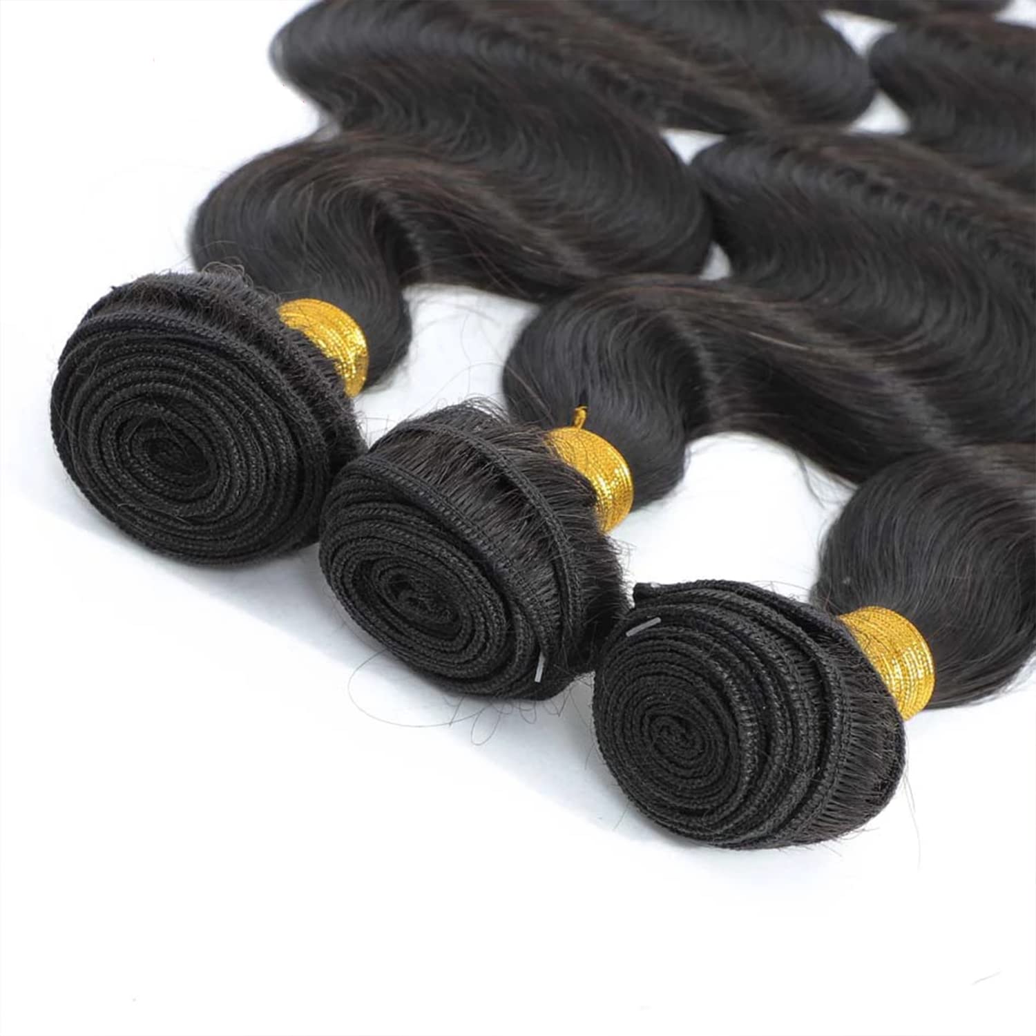 Extensiones de Cabello Onda Corporal Pelo Natural Humano Brasileño 100% Remy Brazilian Human Hair Body Wave 3 Bundles Unprocessed Remy Virgin Cabello Rizado (20 22 24 inches)