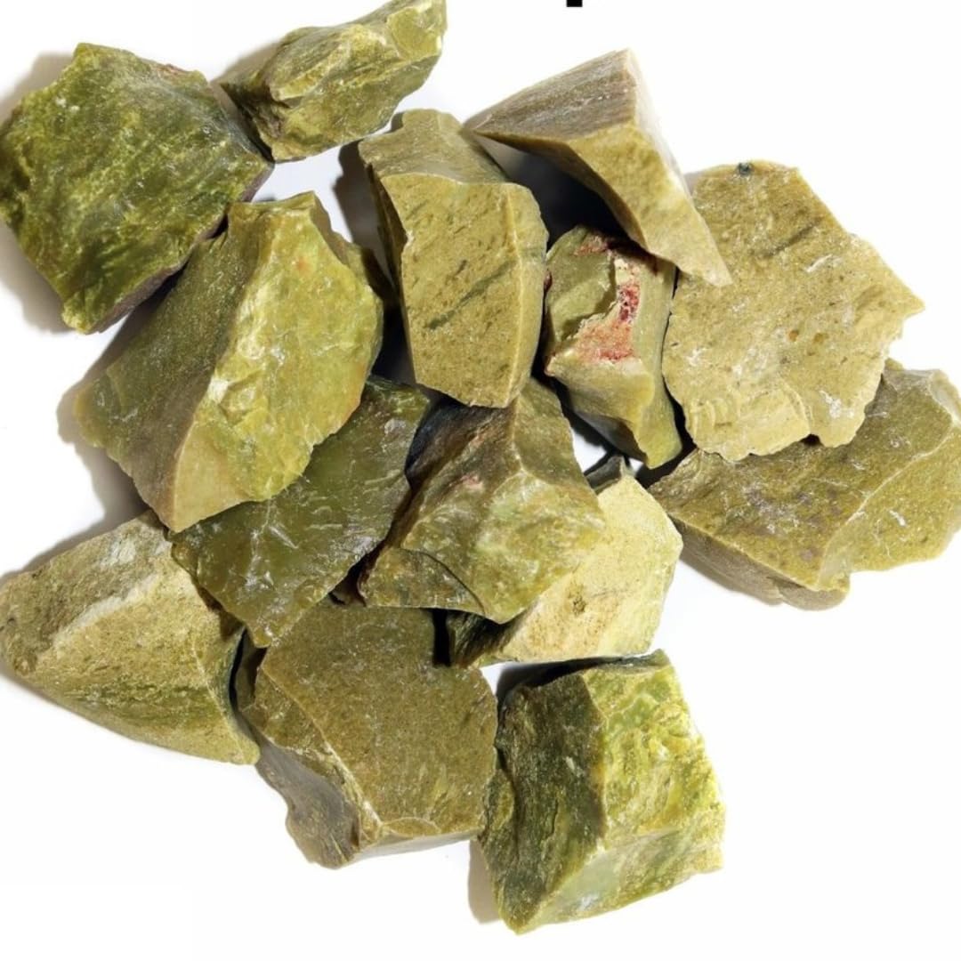 Bulk Raw Medium-Size Green Opal by The Pound - Ethically Sourced Healing Crystals for Emotional Balance and Heart Chakra Activation - raw Opal (1 Lb Raw Green Opal)