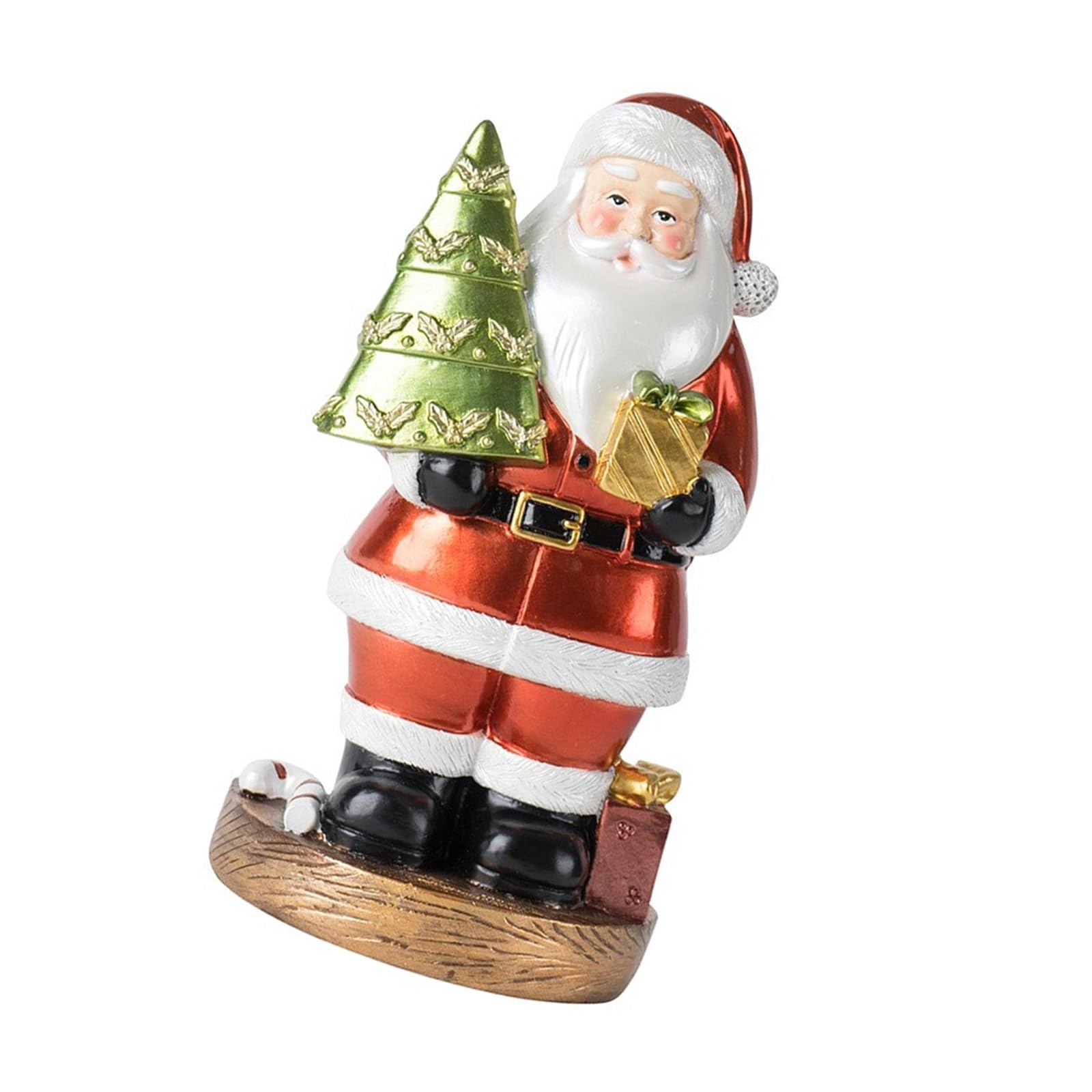 Amazon.co.jp: サンタホールディングツリーリースベア人形レジン