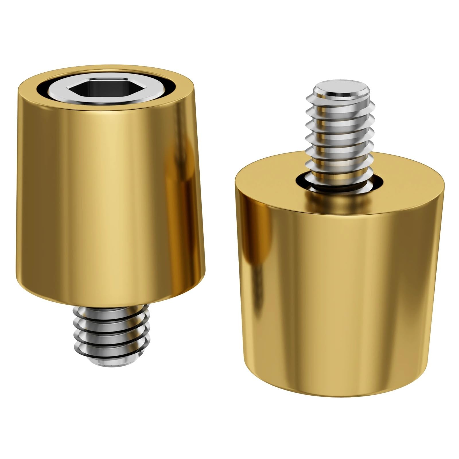 Morsetti for cavi positivi o negativi con connettore terminale adattatore for polo batteria in ottone M8, 1 paio