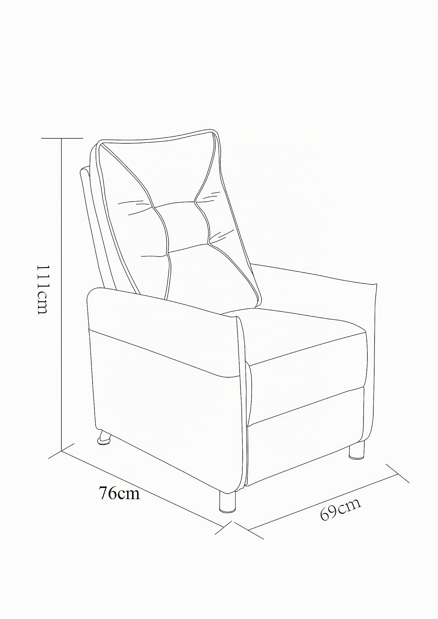 Astan Hogar Sillón Relax con Reclinación Manual, Tapizado en Terciopelo, Modelo Lui AH-AR30800GR