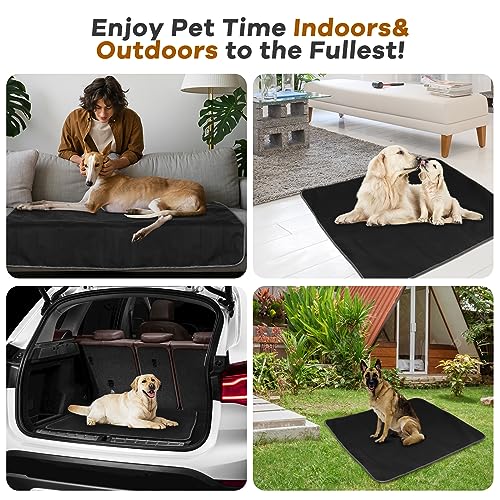 YFbrite Faltbare Outdoor Hundematte| Innen hundedecke waschbar | Gestepptes Kunstleder hundematte wasserdicht| Camping Decke Hund Katze Mat (S)