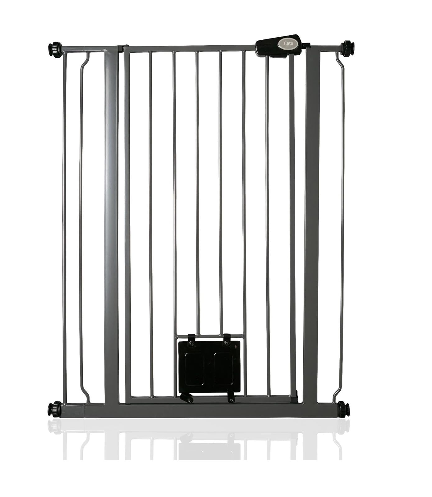 Bettacare Pet Gate - Pressure Fit - Cat Flap - Slate Grey - 81.4cm
