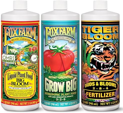 FoxFarm Hydro Liquid Trio Pack - Big Bloom, Grow Big Hydroponic, ...