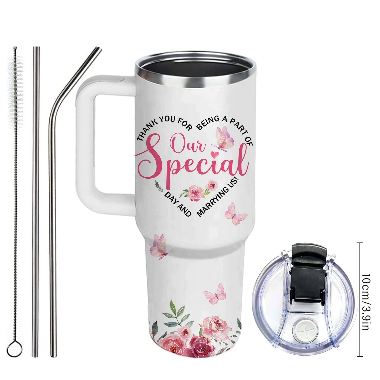 Wedding Officiant Gifts Tumbler, Best Officiant Ever Gift from Couple, Wedding Thank You Gifts for Bridesmaid, Funny Bride Groom Party Gift Coffee Cup 40oz