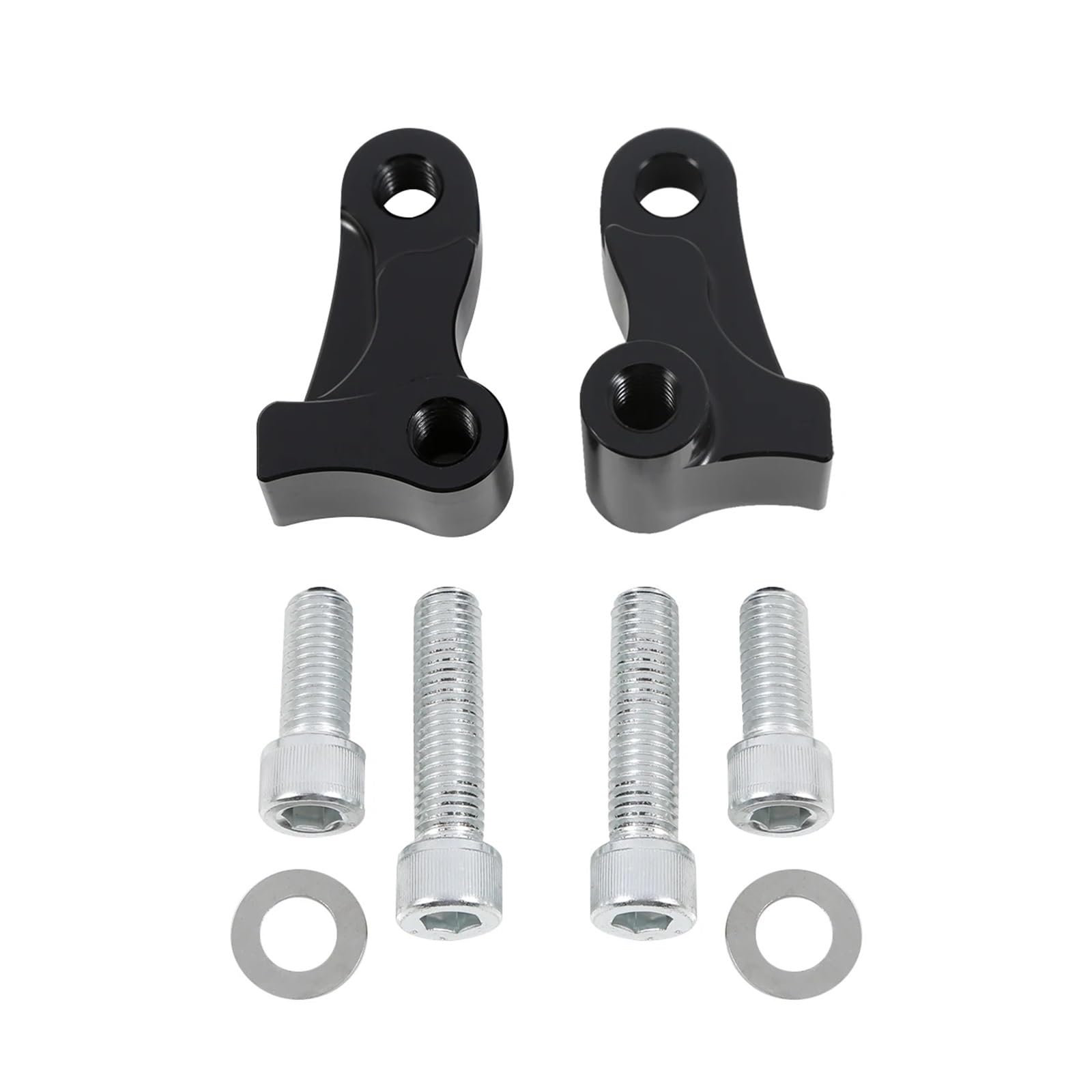 Drop Rear Lowering Slam Kit Kompatibel mit Harley Dyna Low Rider Fat Street Bob 2006-2017 Motorrad(Black)