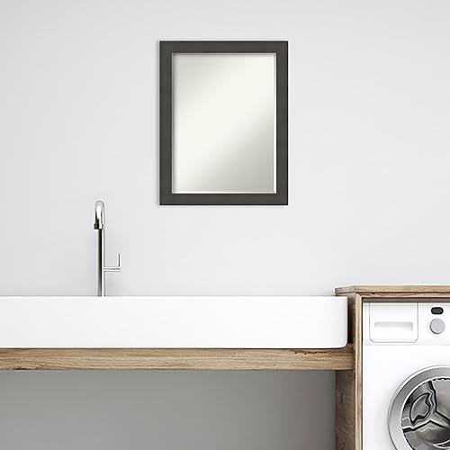 Miniatura 10 de Amanti Art Espejo de baño, espejo de pared de peltre Florence para usar como espejo de tocador de baño sobre el fregadero (25.75 x 19.75 pulgadas),