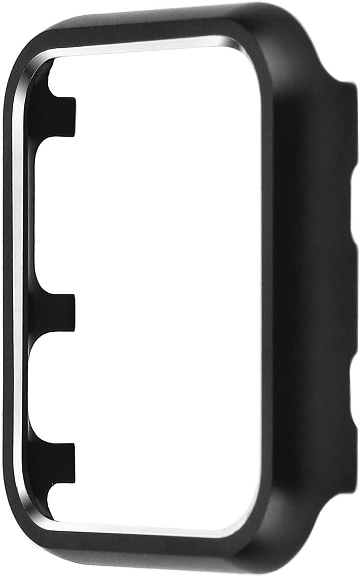 Compatible with Apple Watch Case 38mm 42mm, Compatible iWatch Bumper Metal Protective Cover Aluminum Alloy Frame Bling Shiny Protector Compatible Apple Watch Series 3/2/1(Matte Black, 38mm) image 5