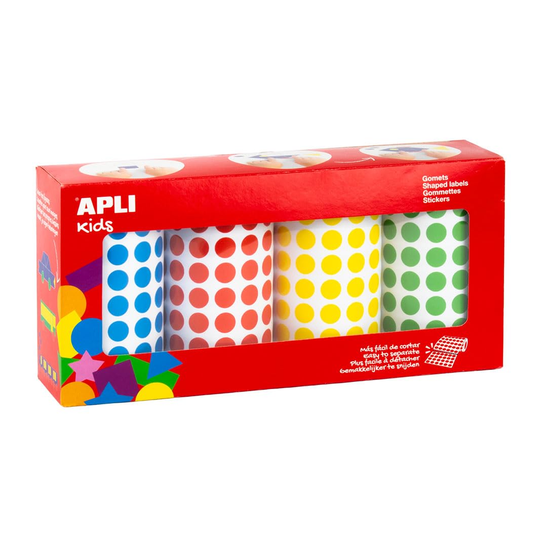 APLI 20688 – Pack of Rolls of Round Gummies of Assorted Colours 4 pcs.