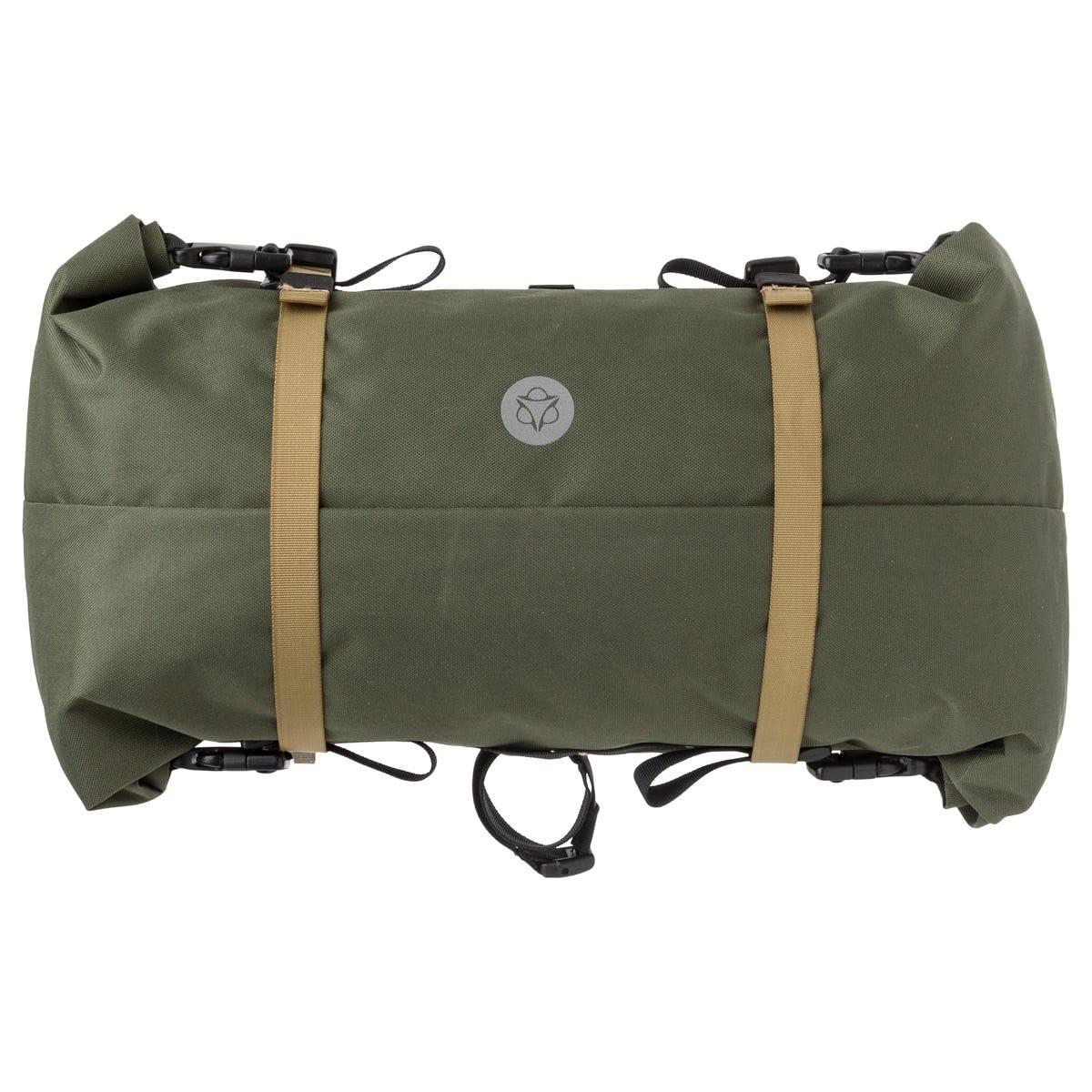 AGU Bikepacking torba na kierownicę rowerową, torba na rower 17L do mocowania do kierownicy, hydrofobowa, odblaskowa, łatwy montaż, 100% poliester z recyklingu - Army Green