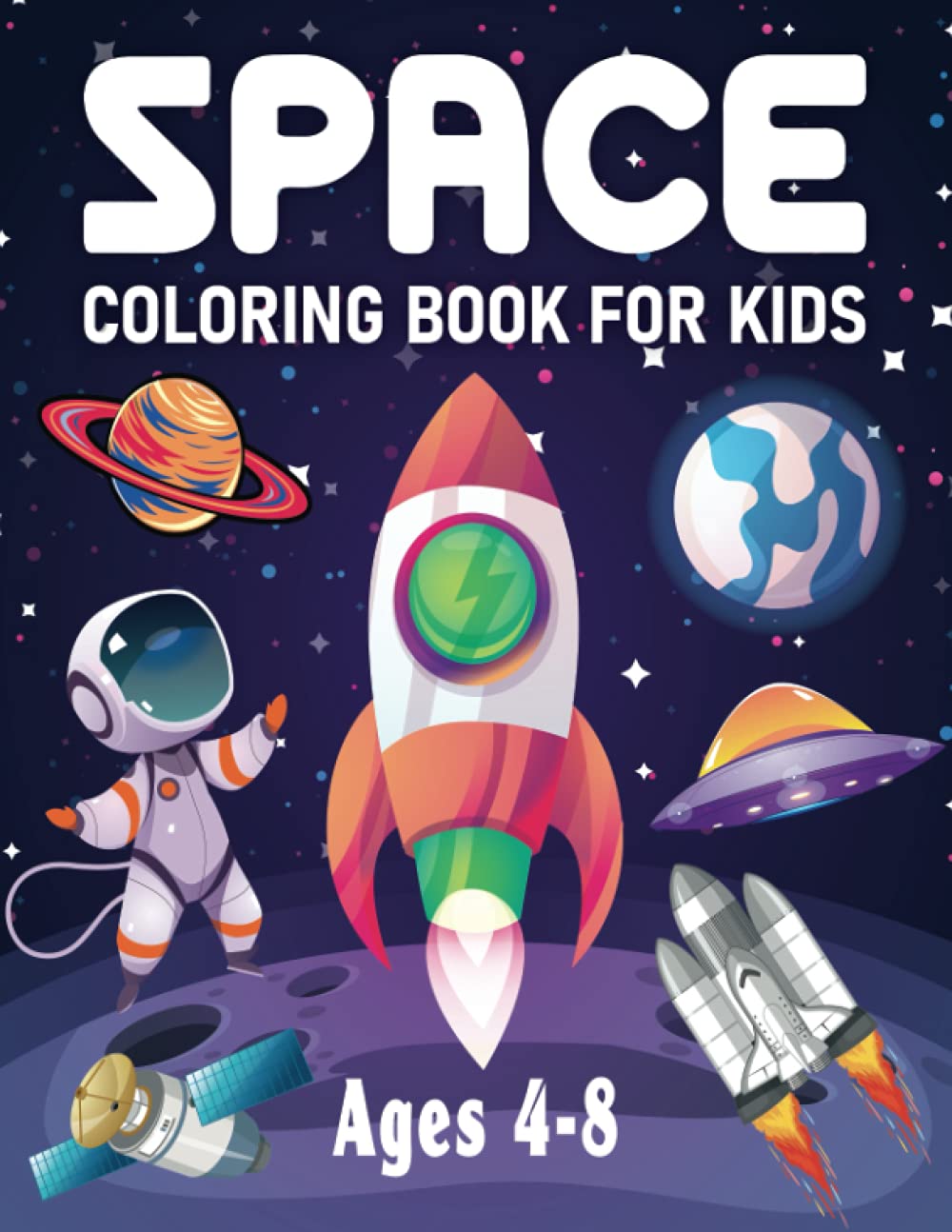Buy Space coloring book for kids ages 4-8: Fantastic Outer Space ...