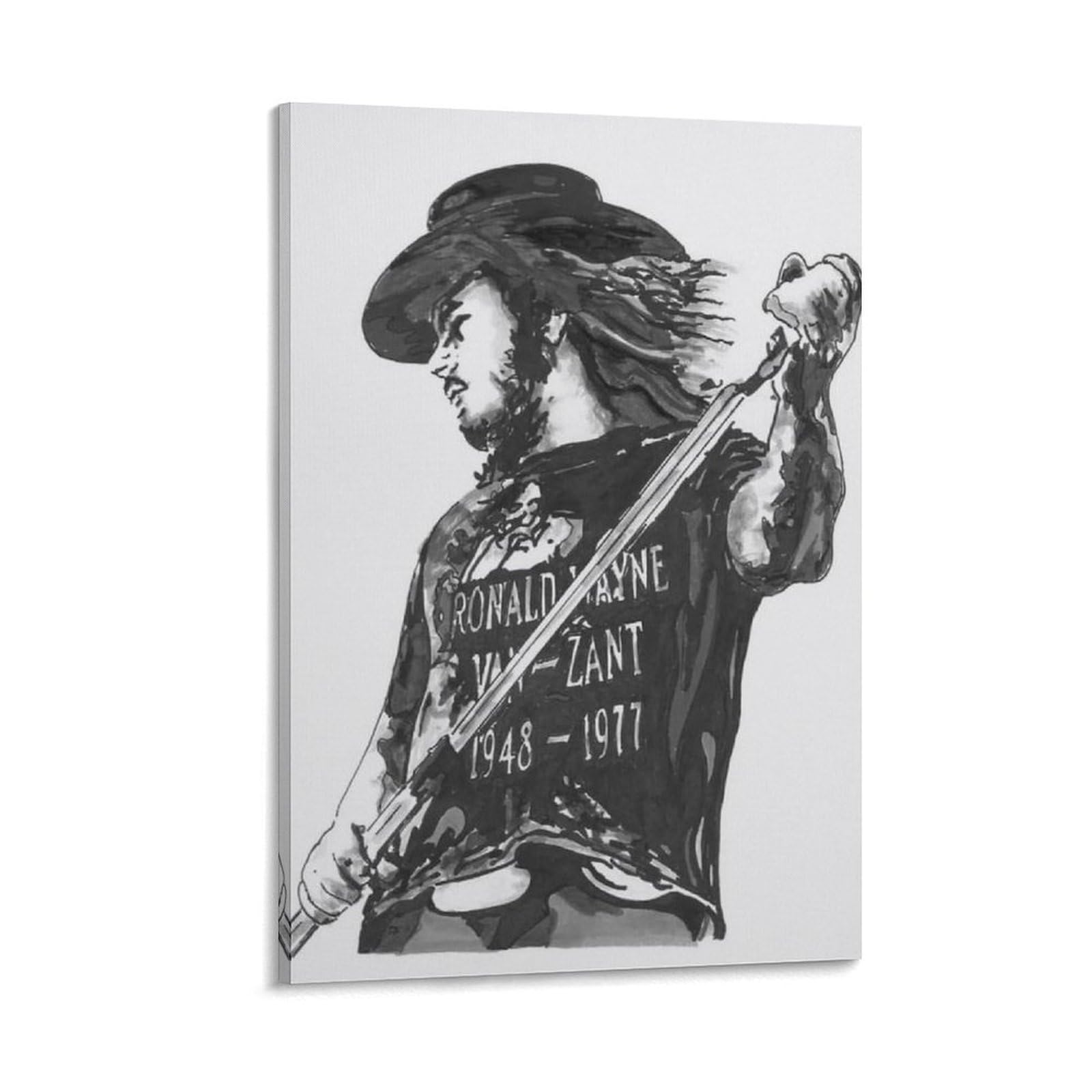 FCOIN Ronnie Van Zant Canvas Poster Canvas Art Poster And Wall Art Picture Print Modern Family Decor Posters 08x12inch(20x30cm)