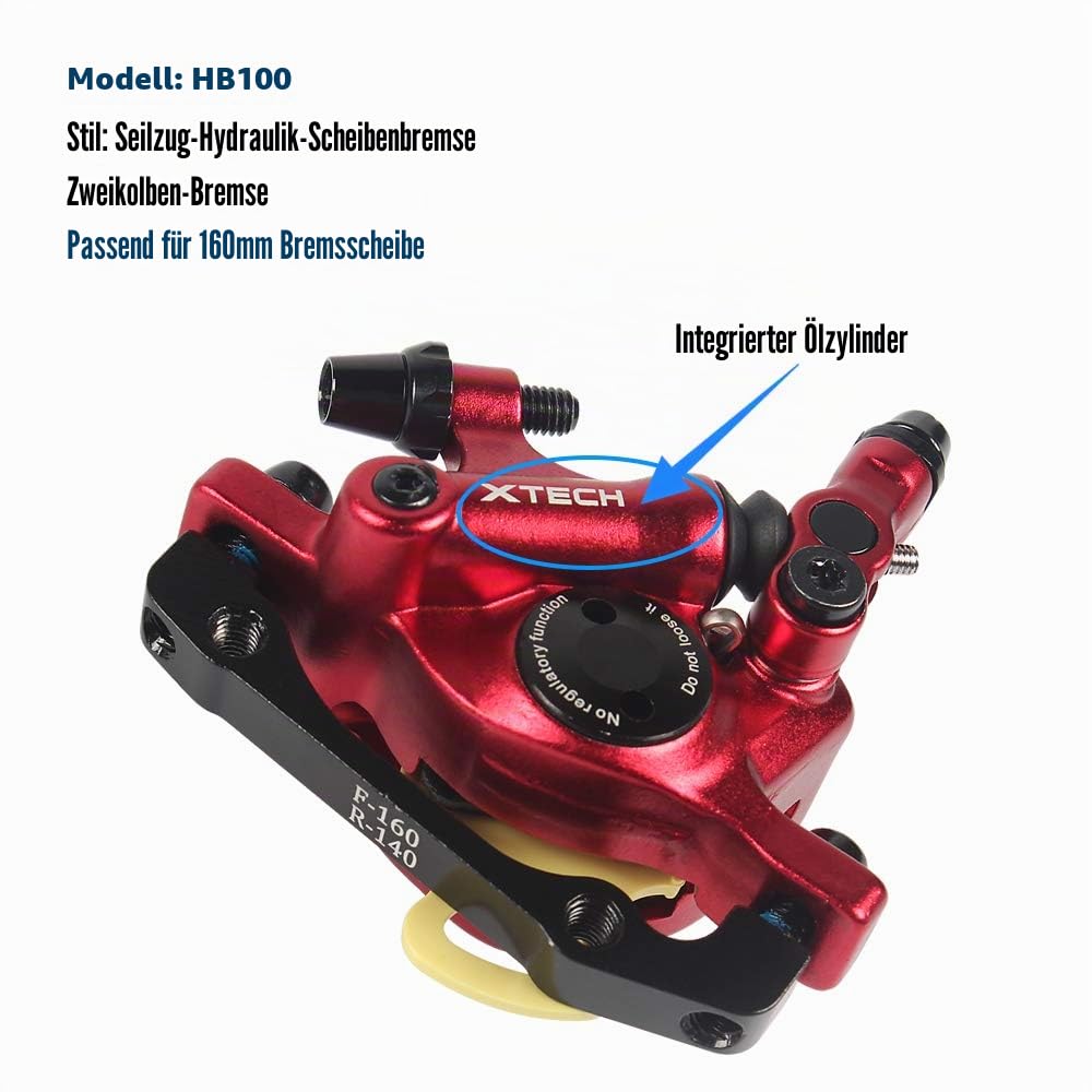 Lixada Hydraulische Bremsscheibe, Scheibenbremse für Fahrrad, hydraulische Scheibenbremsen aus Aluminiumlegierung, vorne hinten