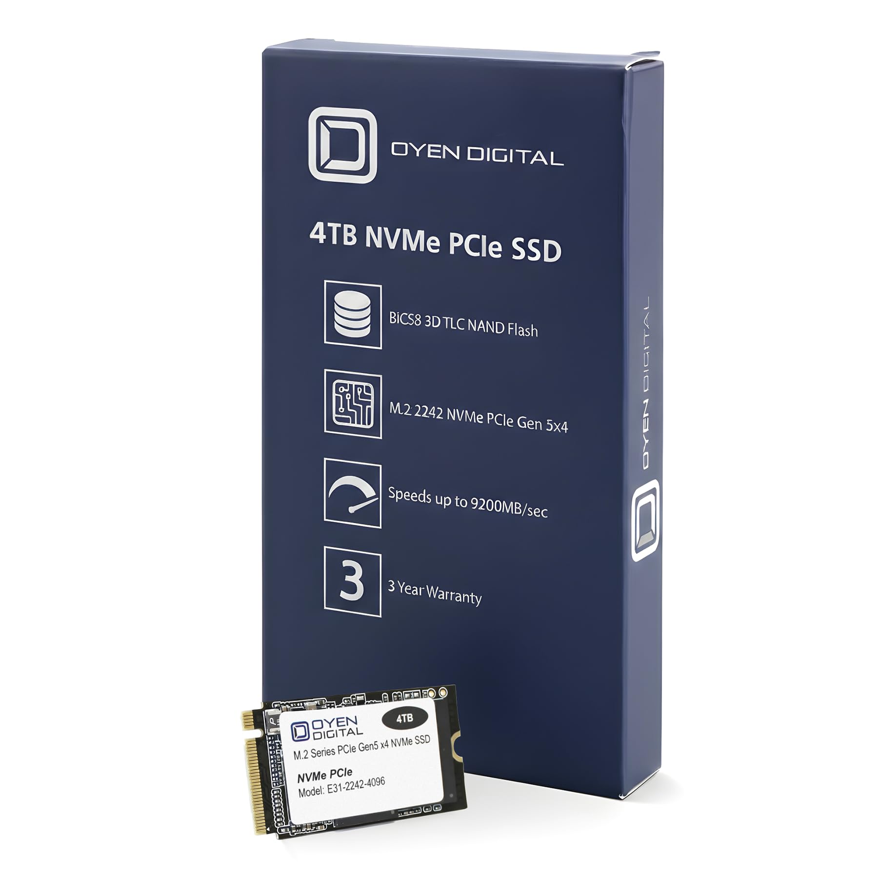Amazon.com: Oyen Digital 4TB M.2 2242 NVMe PCIe Gen5 3D TLC SSD