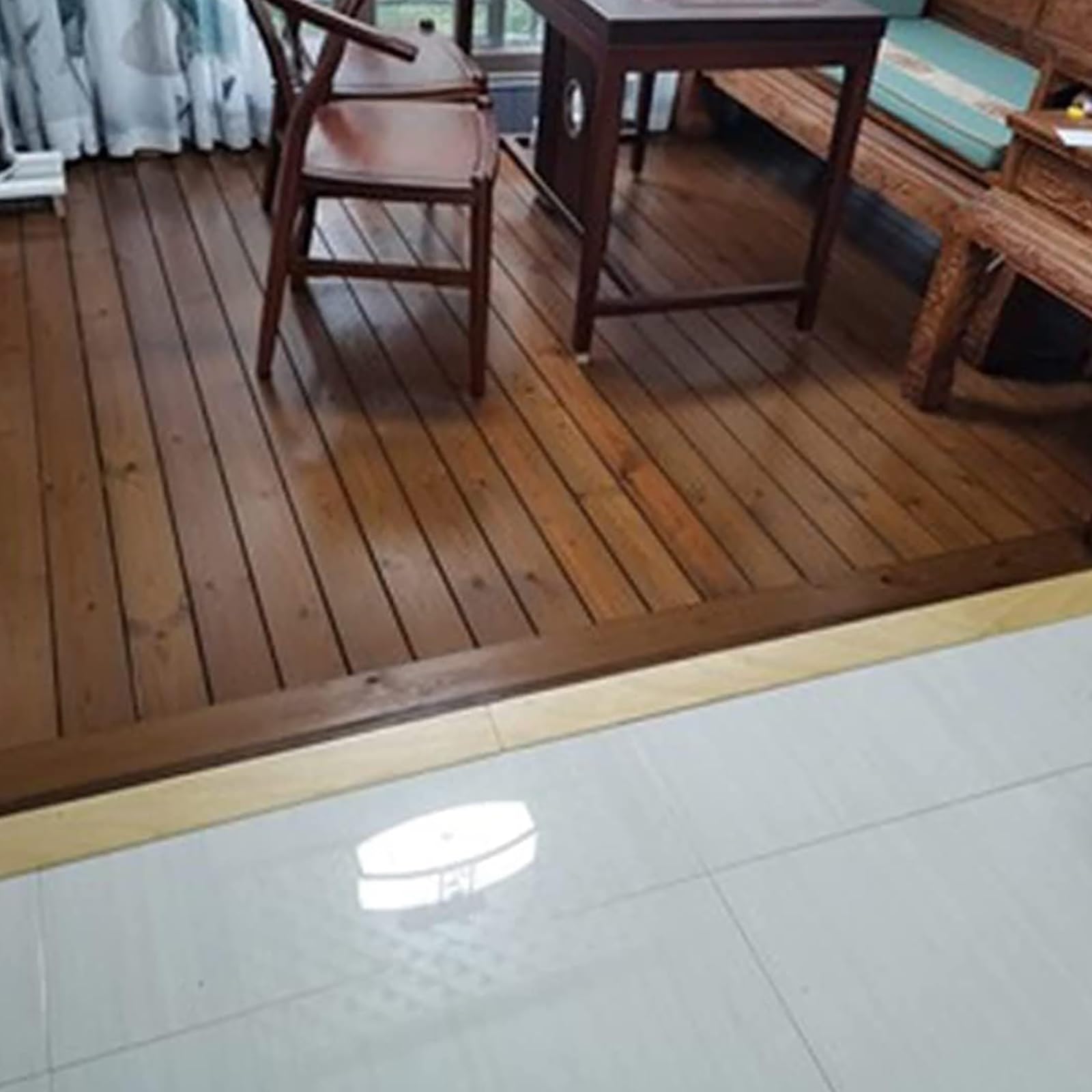 Rampa de madera para silla de ruedas | Rampas antideslizantes para puertas | Entrada de acceso de silla de ruedas de madera | Rampas para bordillos y bordillos, ayuda para la movilidad del hogar