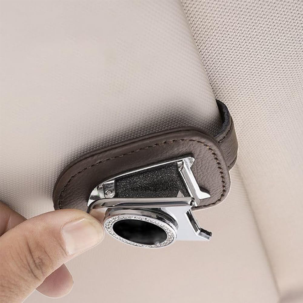 CKSEKD Auto Supporto Occhiali Sole, per Tesla Modello 3 Modello Y Modello S Modello X Occhiali Sole Clip Emblem Occhiali Vista Ticket Card Clip Portachiavi Accessori,B