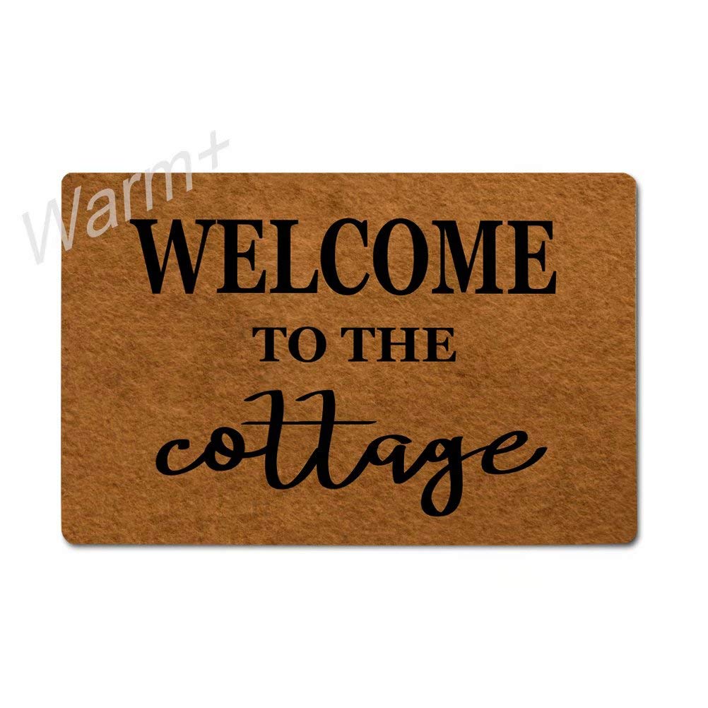 Welcome Doormat Welcome to The Cottage Front Door Mat with Rubber Backing Home Decor Indoor Outdoor Mats for Entry Floor Mats 23.6 x 15.7 Inches