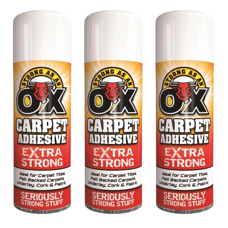 PNJB, Extra-Strong Bonding Adhesive Spray, 500ml, 3 Pcs, Multi-Purpose Craft Carpet Foam Fabric Can