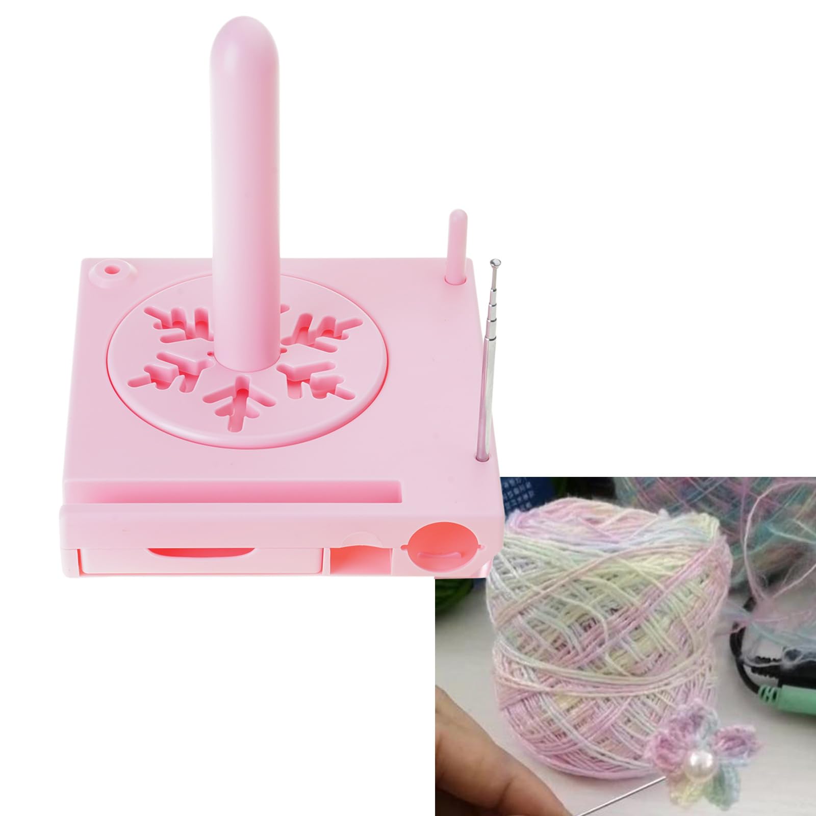 Dispensador de hilo multiusos con soporte para teléfono y cajón, organizador de bobinas de hilo multifuncional, soporte de bobina de hilo ABS