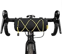 Vista 1 de Rhinowalk - Bolsa para manillar de bicicleta, bolsa delantera para bicicleta de montaña y de carretera, bolsa enrollable de almacenamiento