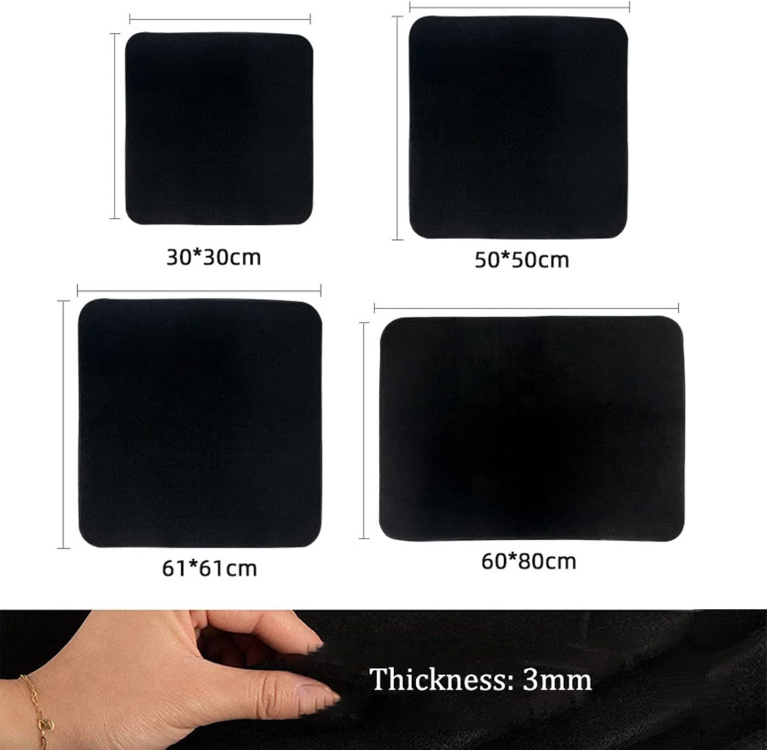 23.62×31.49in Rectangular Welding Pad High Temp Mat | 60×80cm 1832°F(1000°C) Flame Resistant Welding Blanket for Auto Exhaust & Smoker
