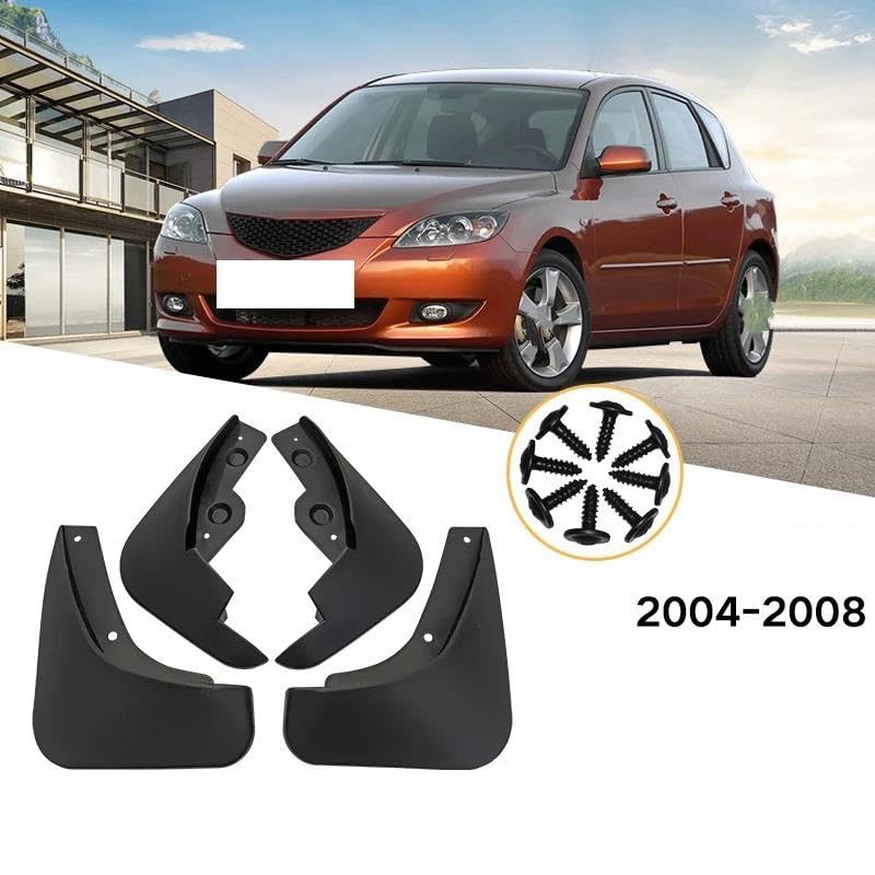 Guardabarros para Mazda 3 BK (modelos 2004 a 2008) negro mate 5
