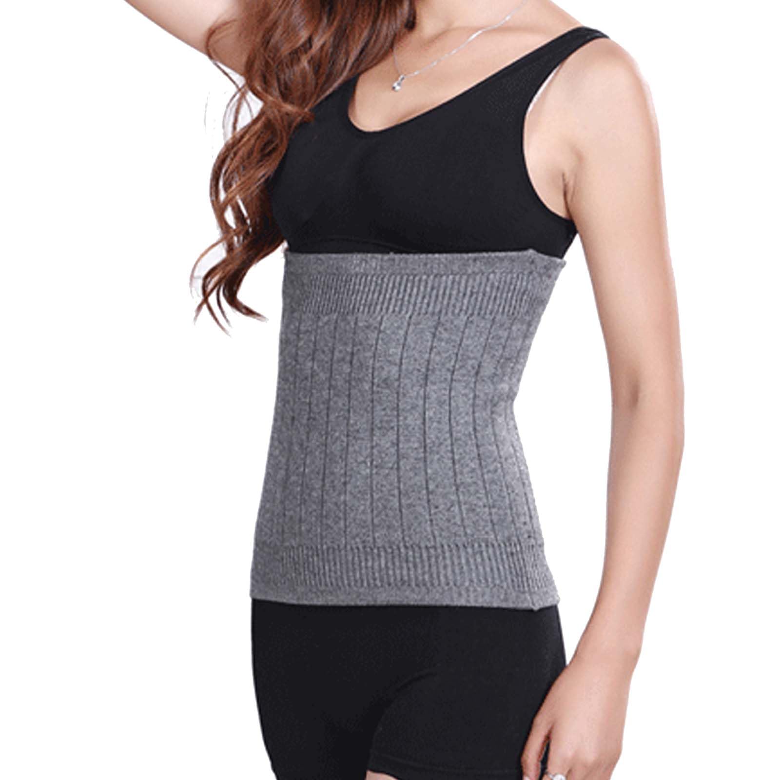 Cinturón Lumbar Mujeres Invierno Cinturón de Cachemira de Punto Anti-frío Cálido Cinturón Elástico Calentamiento Mantener el calor en la Espalda Riñones Soporte para el Vientre