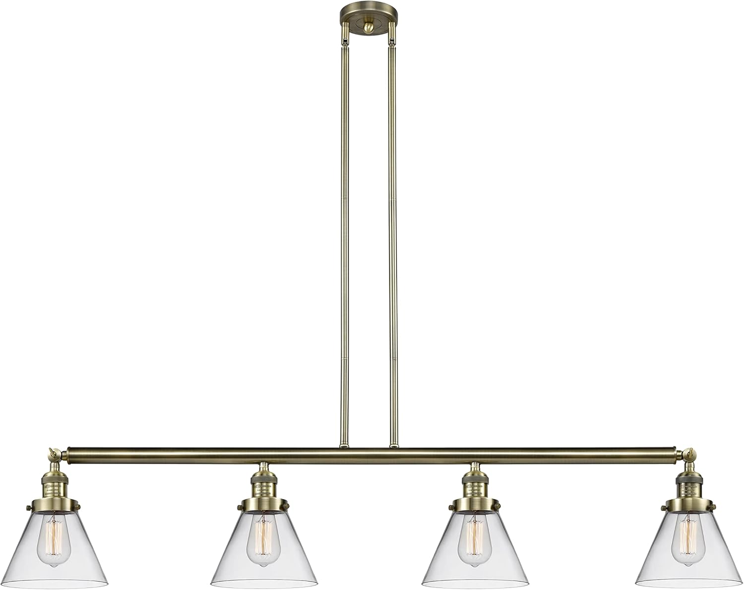 Innovations 214-AB-G42 Four Light Island Pendant from Franklin Restoration Collection 7.75 inches