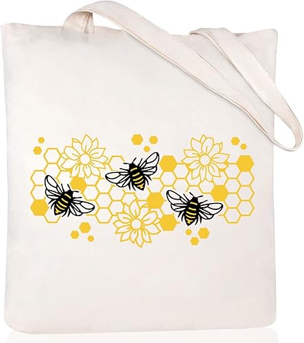 Bolsa de lona para mujer, estética, bonita, para compras, comestibles, reutilizable, con cremallera interior, regalo para mujer