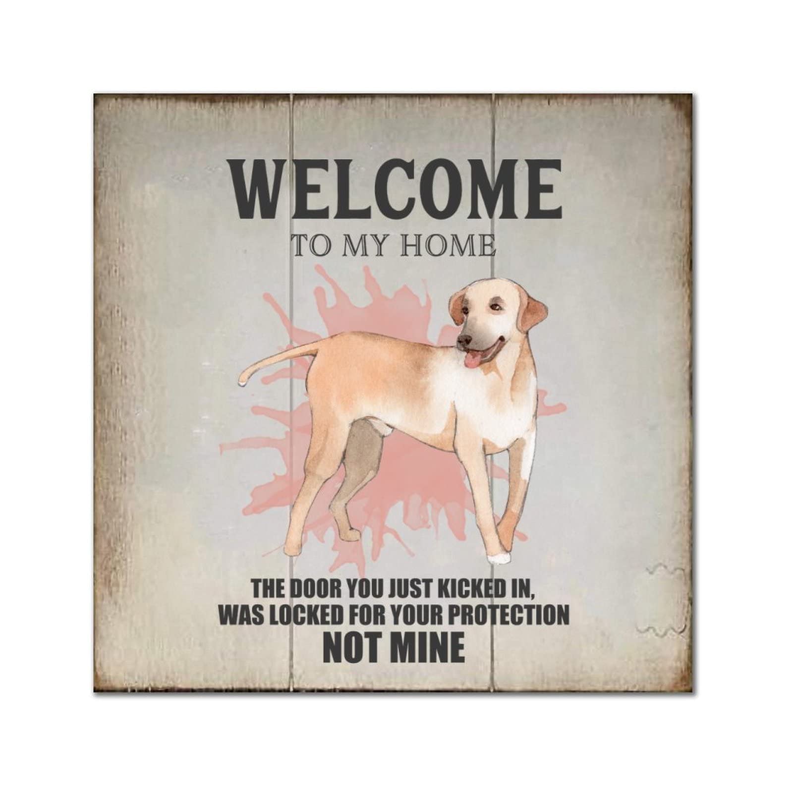 Plaque en bois Welcome décorative pour salon et cuisine style vintage