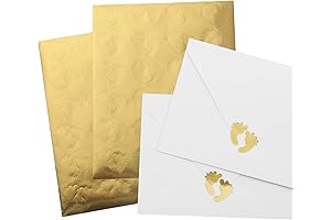 Whaline 480Pcs Gold Foil Footprint Stickers
