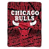 The Northwest Company NBA Chicago Bulls Micro Raschel Throw Blanket, 46' x 60', Redux