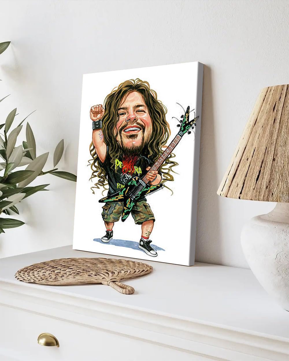 GADGETS WRAPGADGETS WRAP Canvas Gallery Wrap Framed for Home Office Studio Living Room Decoration (9x11inch) - Dimebag Darrell