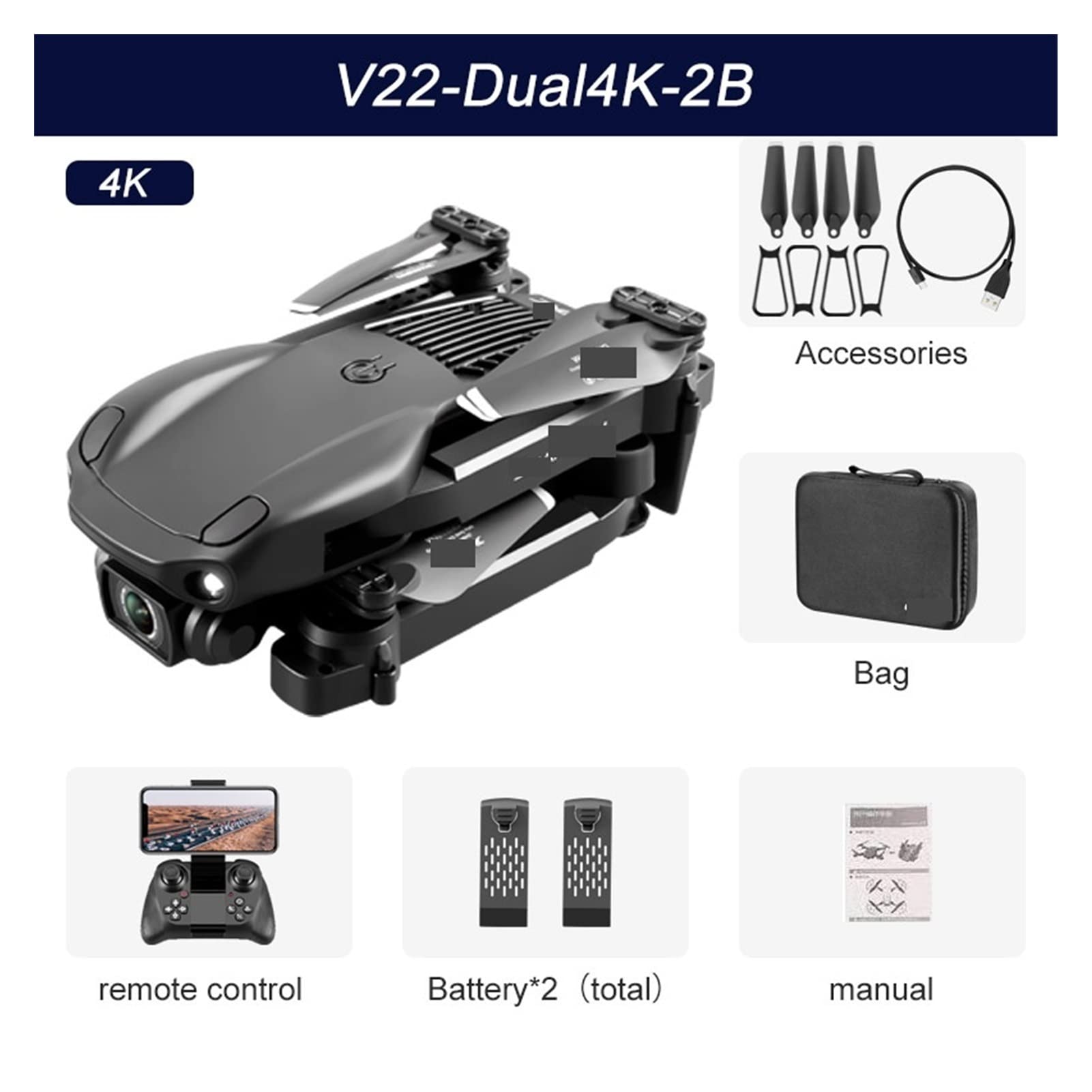 Amazon.com: Drone Mini Drone 6K HD Dual Camera WiFi FPV Obstacle