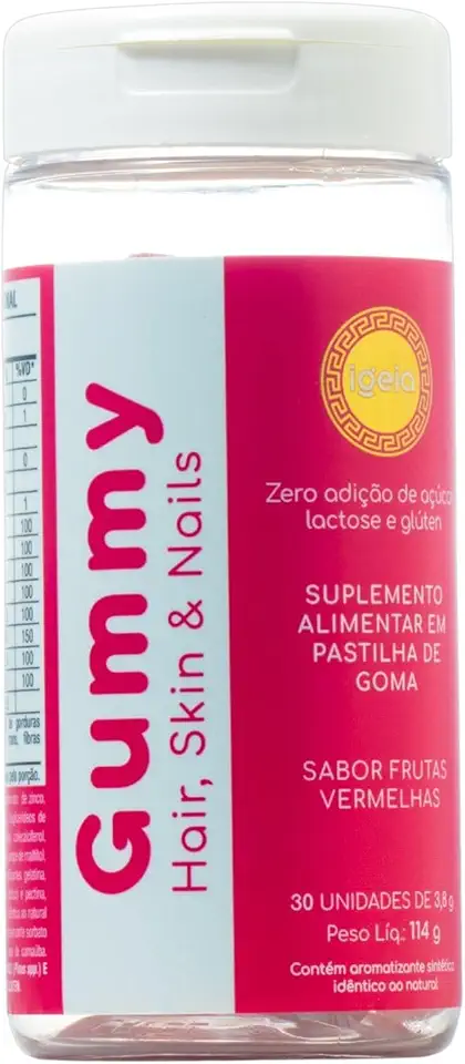 Gummy para Crescimento Cabelo Pele Unhas 30un