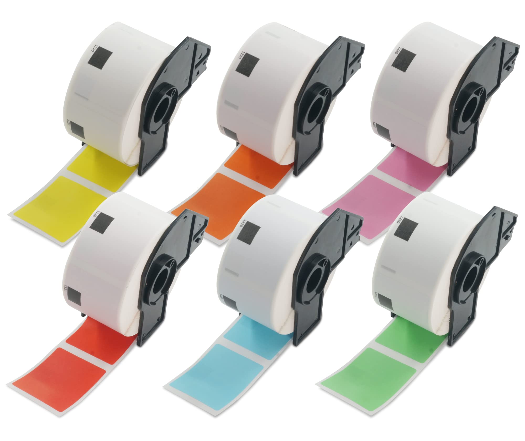 BETCKEY 6 Rolls Assorted Colors DK-11220 Labels, 39mm x 48mm โ image 1
