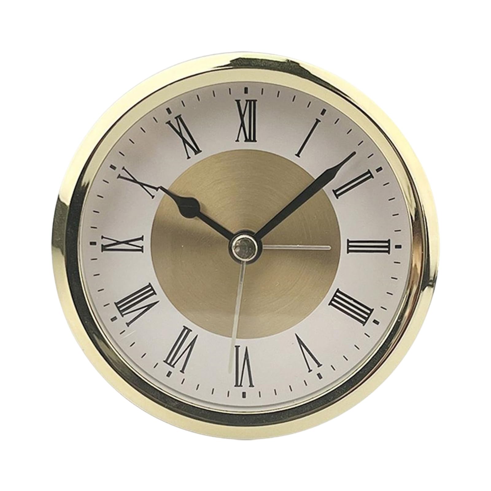 YWLUUOO Modern Alarm Clock Insert with Quiet Quartzs Movement 89mm Alloy Case Clock Mechanism Living Room Bedroom Decors Round Quartzs Insert