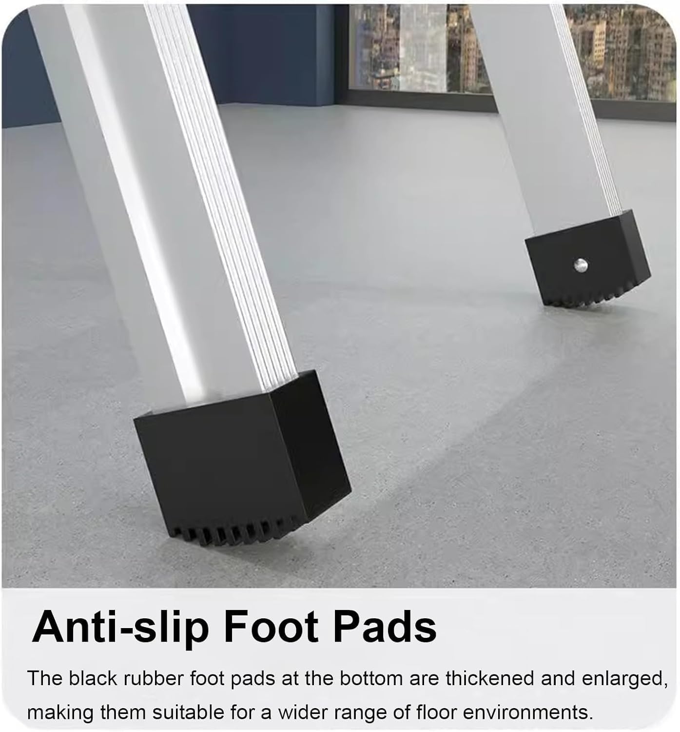 Heavy-Duty Truck Bed Ladder | Secure Cargo Box & Trailer Access with Anti-Slip Pedals (6-Step)