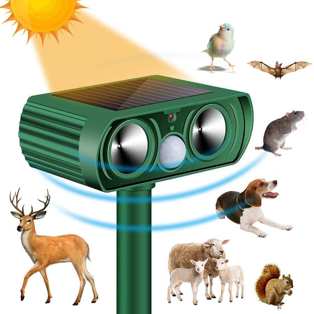 Buy HPDFCU Ultrasonic Cat Deterrent, Dog Chaser, Solar Animal Deterrent