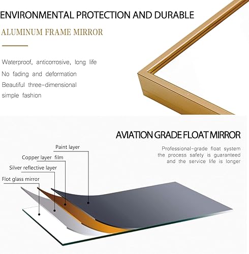 Miniatura 4 de NeuType - Espejo grande y rectangular de cuerpo entero de 59x20 pulgadas para vestidor y habitación, espejo con soporte de pie y para colgar en