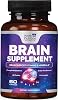 Brain Supplements for Memory and Focus - Extra Strength Nootropic Capsules for Concentration, Alertness, Cognitive Support - Phosphatidylserine, Brain Health Vitamins B6 C E Zinc - 60 Capsules