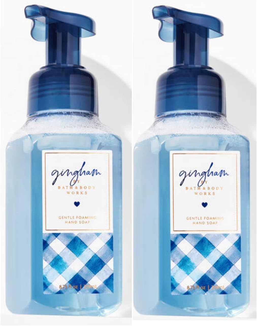 Bath and Body Works Gingham Gentle Foaming Hand Soap 8.75 Ounce 2-Pack (Gingham)